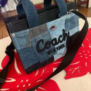 Coach Denim Patchwork Crossbody Bag